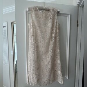 Akris Punto Elegant Beige Sleeveless Dress Size 6